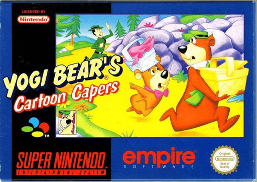 Yogi Bear's Cartoon Caper box art for Super Nintendo
